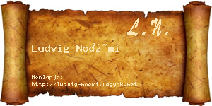 Ludvig Noémi névjegykártya